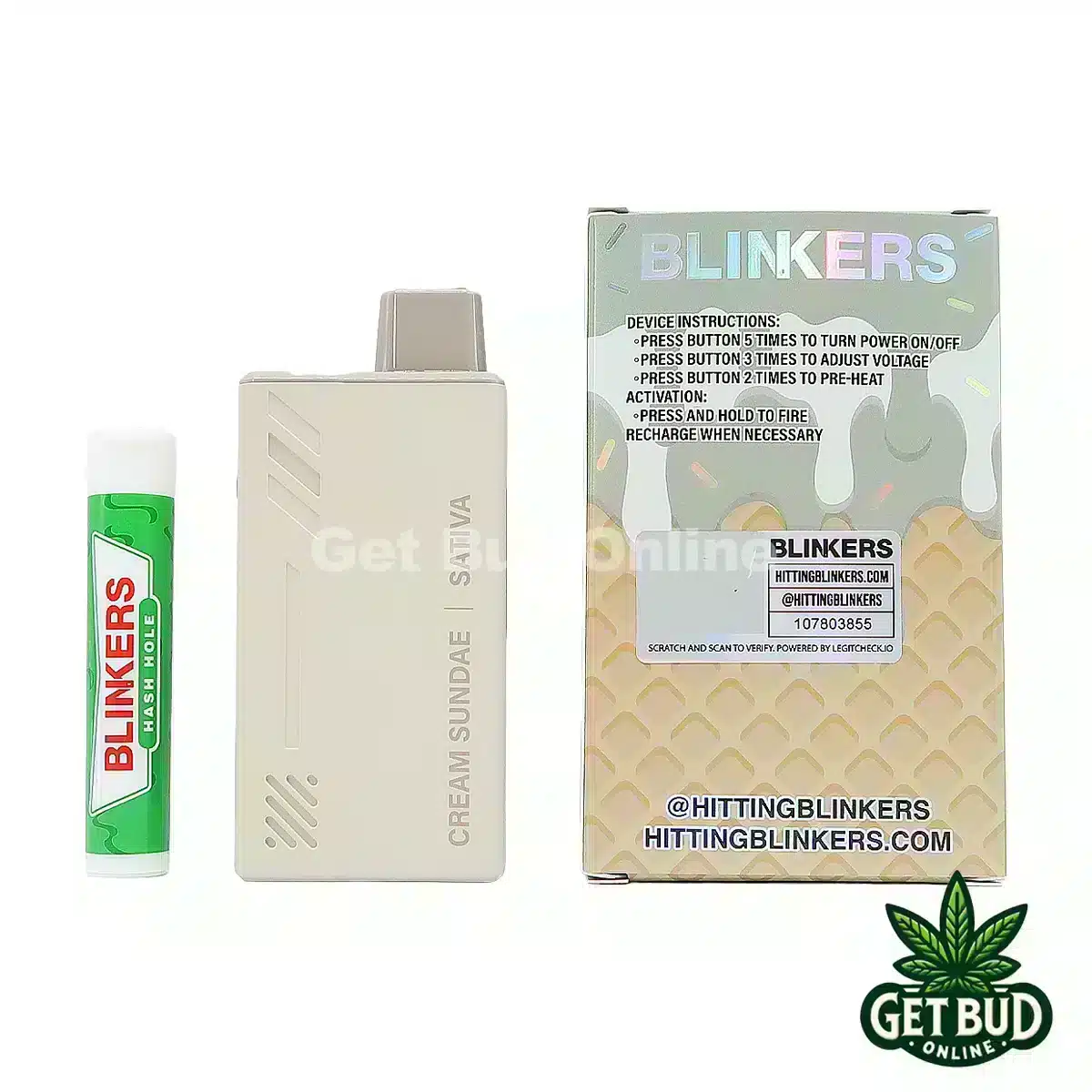 Blinkers 3.5g Disposable Vape + Hash Hole - Cream Sundae