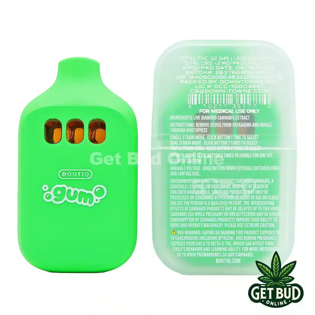 Boutiq Switch V5 2g Disposable Vape - Mojito + Kiwi-Z + Lime Slime
