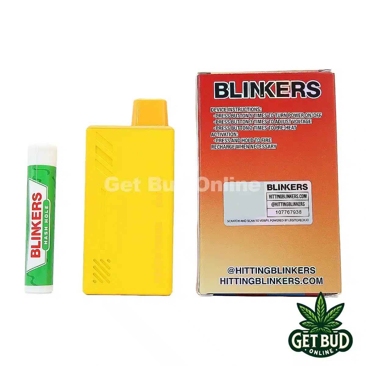 Blinkers 3.5g Disposable Vape + Hash Hole - Peach Ringz