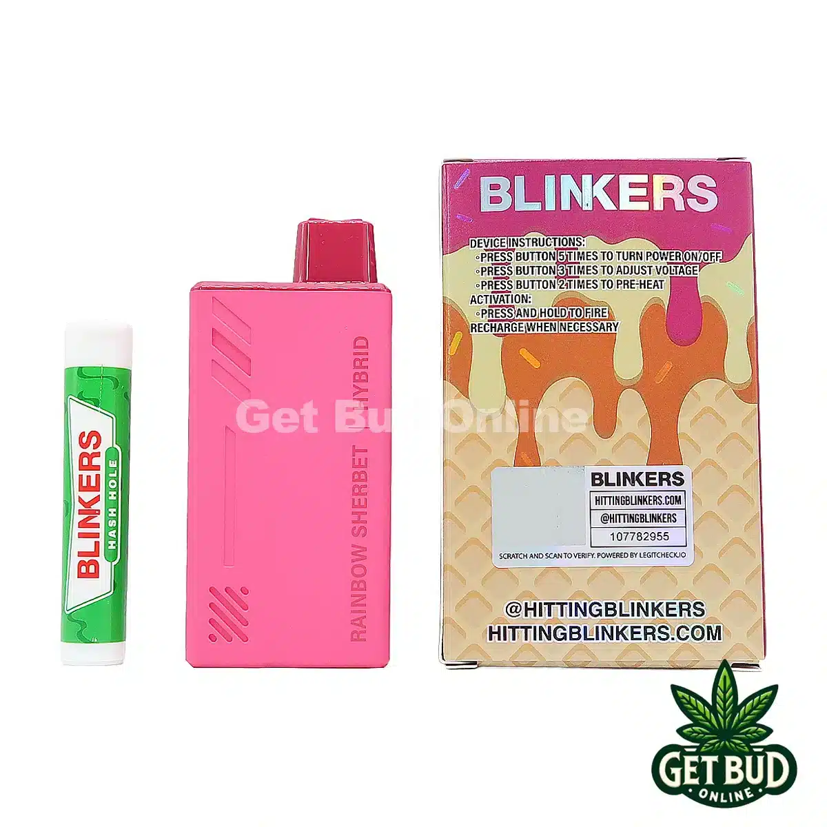 Blinkers 3.5g Disposable Vape + Hash Hole - Rainbow Sherbet