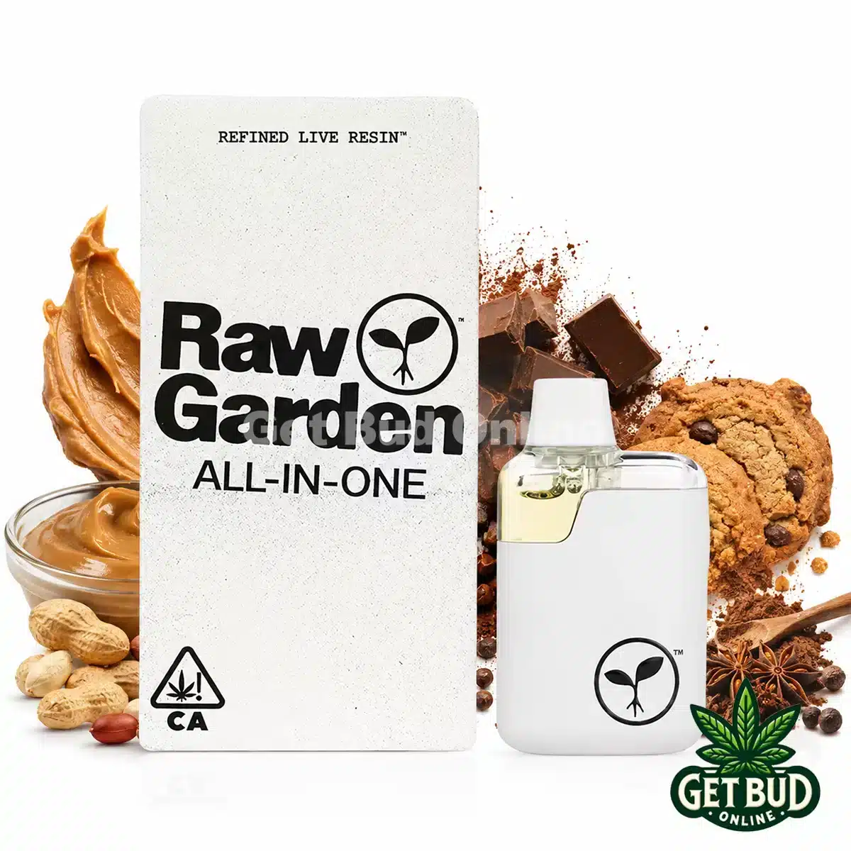 Raw Garden AIO- PB Souffle Raw Garden 1g Live Resin Disposable Vape - PB Souffle