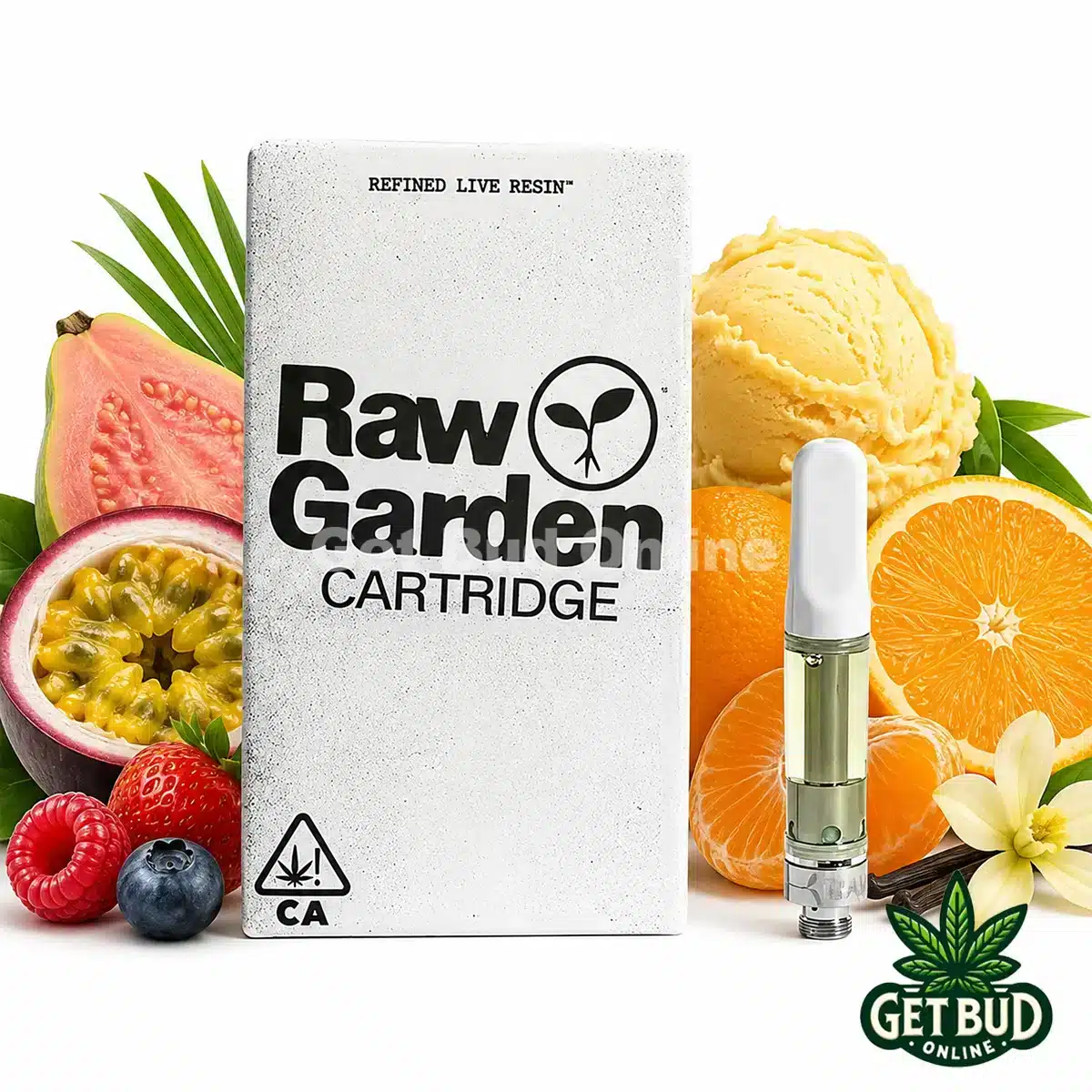 Raw Garden 1g Refined Resin Vape Cartridge - Sunshine Sorbet