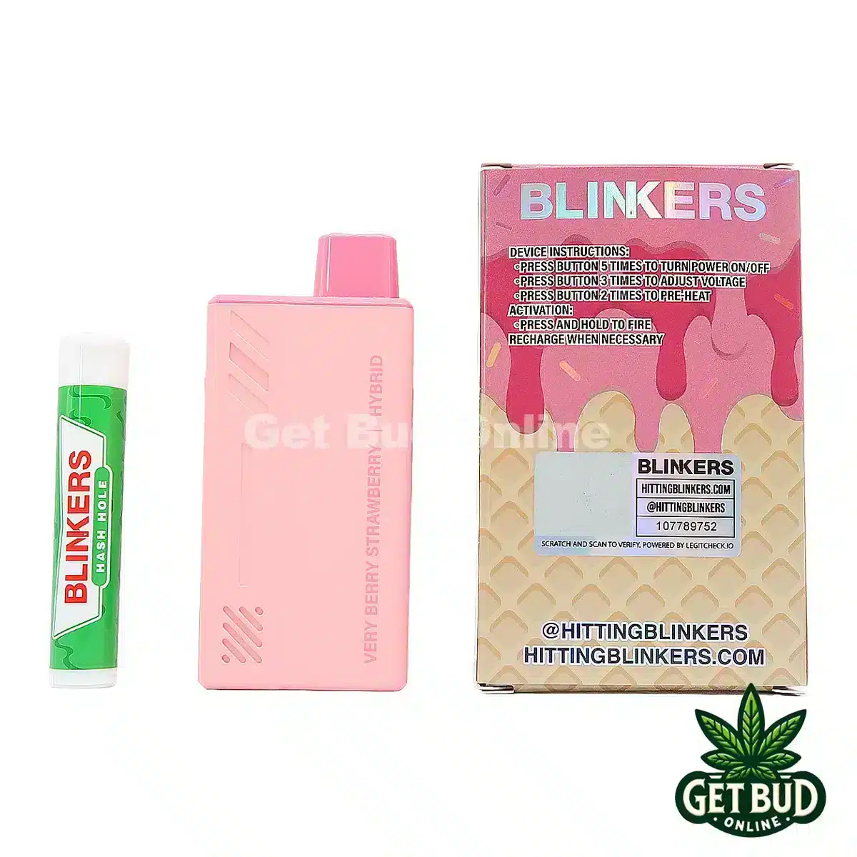 Blinkers 3.5g Disposable Vape + Hash Hole - Very Berry Strawberry