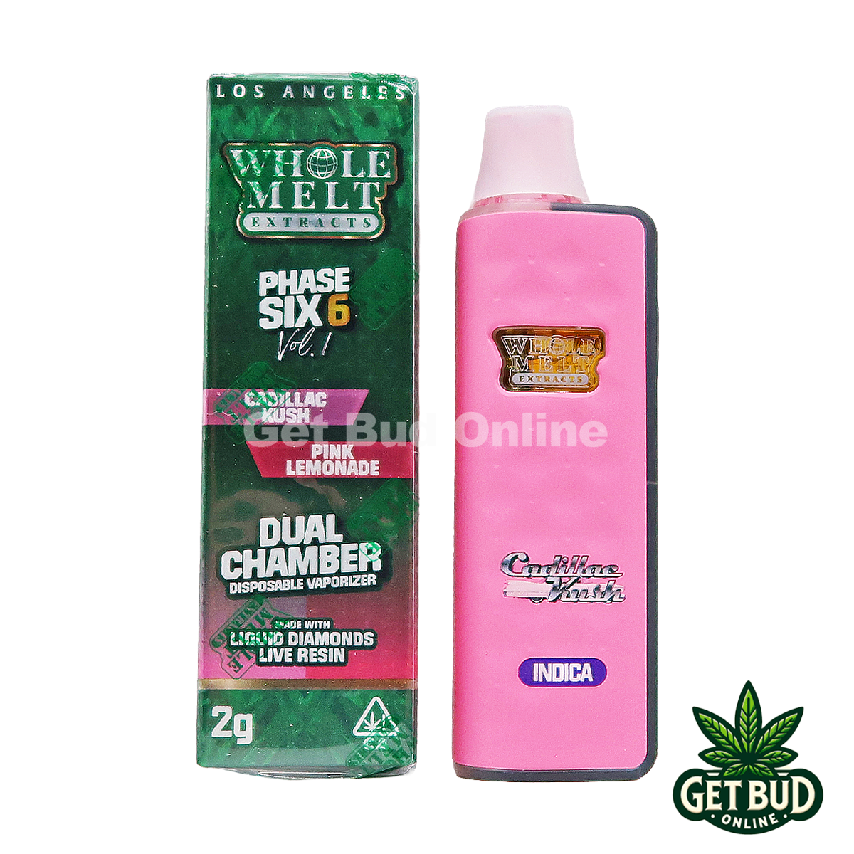 Whole Melts 2g Liquid Diamonds Live Resin Disposable Vape - Cadillac Kush + Pink Lemonade